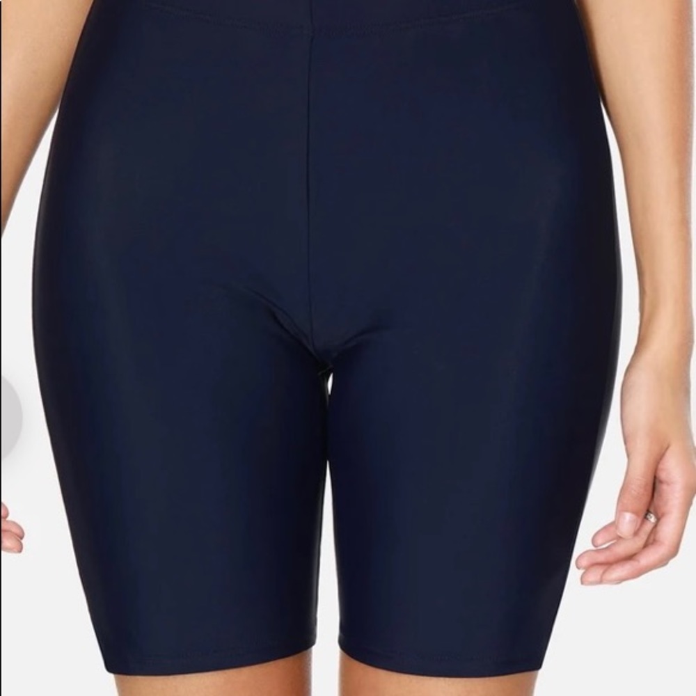 AttracoSports Women’s Solid High Waist Swim Shorts